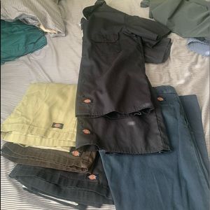 Lot of Dickies clothing 3 shorts 2 shirts & pants
